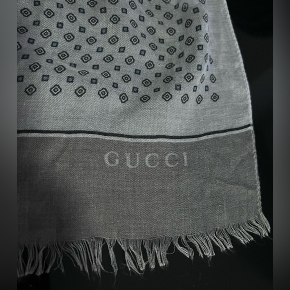 Gucci large 75”x50” vintage piece…rare cotton scarf/ wrap